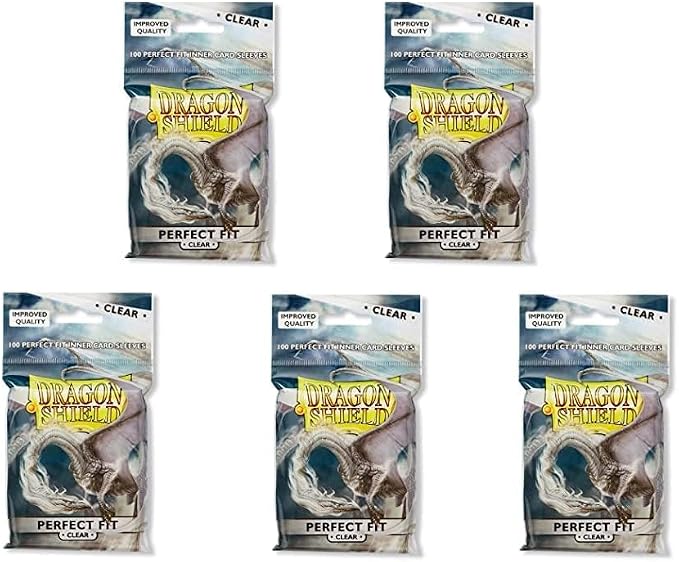 5 Packs Dragon Shield Inner Sleeve Clear Standard Size 100 ct Card Sleeves - Image 7
