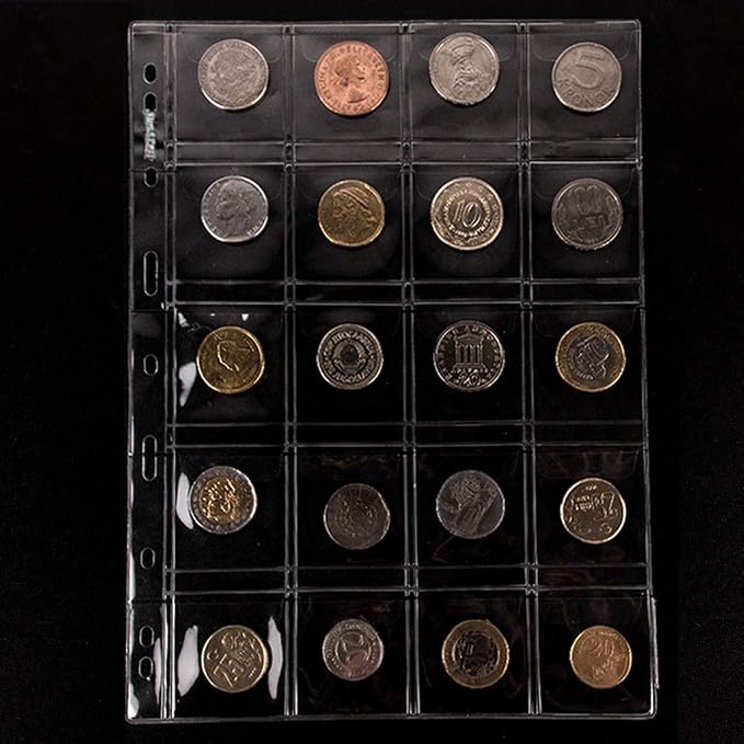 200 Pocket Coin Binder Pages 1.77" Collection Album Holder 10 Pcs | OSOPOLA - Image 6