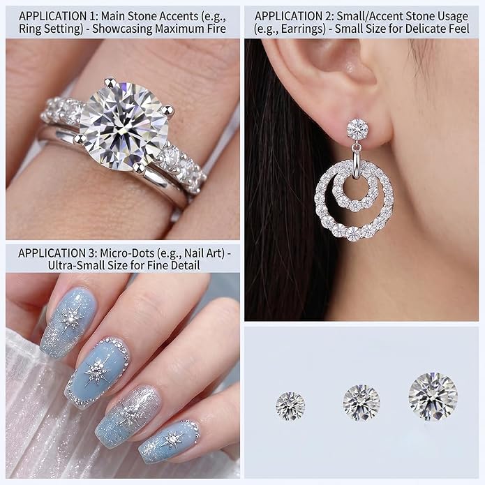0.9-8mm 10-1000pcs CZ Zircon 5A Round Machine Cut White Cubic Zirconia Loose CZ - Image 3