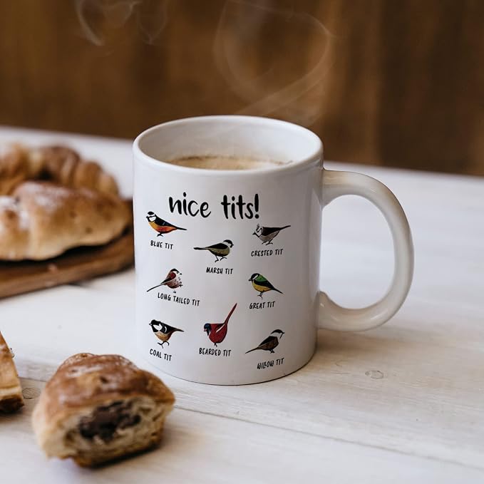Jigfoxy Nice Tits Bird Mug, Funny Birds Coffee Mugs, Gifts - Image 5