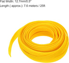 uxcell PET Expandable Sleeving 25ft 1/2" Yellow Cable Management Sleeve Cord - Image 3