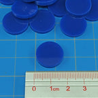 LITKO 18mm Game Tokens | Bingo, Board & Card Counters | Set of 25 | Blue | 3mm - Image 2