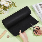 BENECREAT 118x11.8Inch Black Felt Roll, Fabric Sheets Soft Woven Nonwoven - Image 3