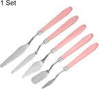 HARFINGTON 5pcs Painting Palette Knife Set Stainless Steel Pointy Flat Art - Image 3