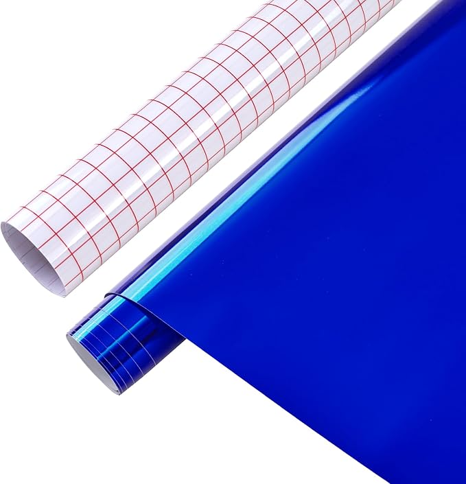 Tintnut Holographic Permanent Vinyl Roll 12in x 5ft Blue Adhesive Vinyl | Solid by Tintnut