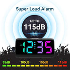 Netzu Loud Alarm Clock for Heavy Sleepers, RGB Alarm Clocks for Bedrooms - Image 3