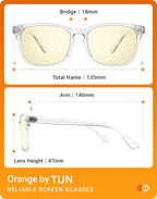TIJN Gaming Glasses Blue Light Blocking Glasses - Image 6