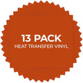 HTVRONT Orange Heat Transfer Vinyl, 13 Pack, Compatible by HTVRONT