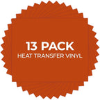 HTVRONT Orange Heat Transfer Vinyl, 13 Pack, Compatible by HTVRONT
