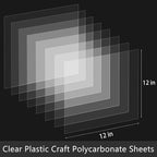5 Pack 12x12x.02” Clear Plastic Sheet PET Flexible - Image 2