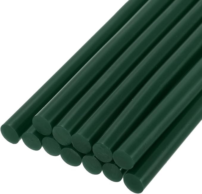 uxcell Mini Hot Glue Sticks for Glue Gun 11mm x 100mm Dark Green 12pcs by uxcell