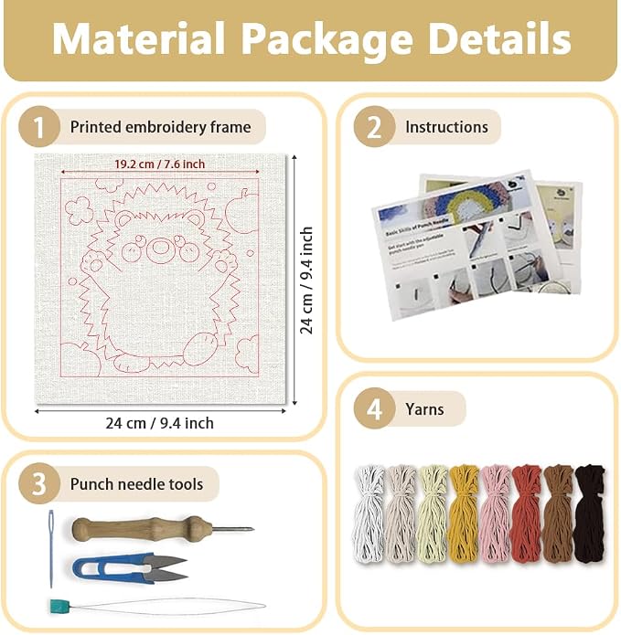 Doodlream Standing Hedgehog Needle Kit - Image 2