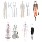 4 Models Fashion Illustration Rulers, Fashion Sketching Templates Ruler - Image 6