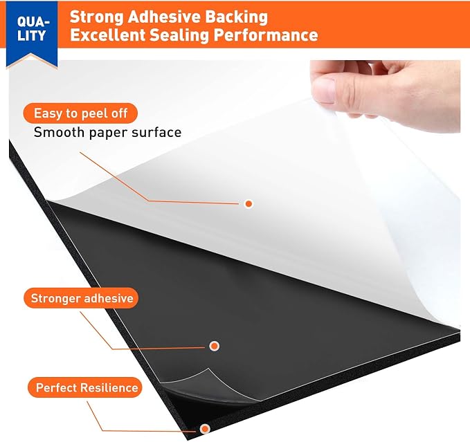 MAGZO Adhesive Sponge Neoprene Foam Padding, 1/8" Thick x 12" x 59" | - Image 3