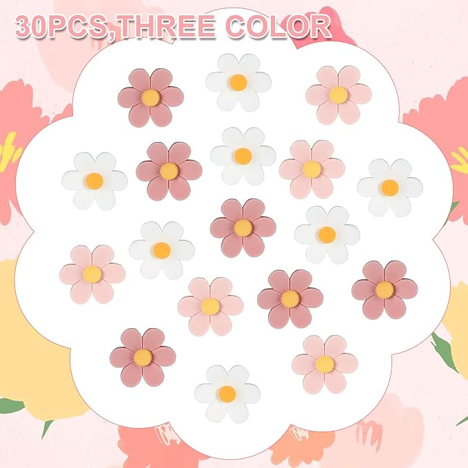 30PCS Cute Push Pins, Bulletin Board Pins, Bulletin Board Decorations, Flower - Image 4