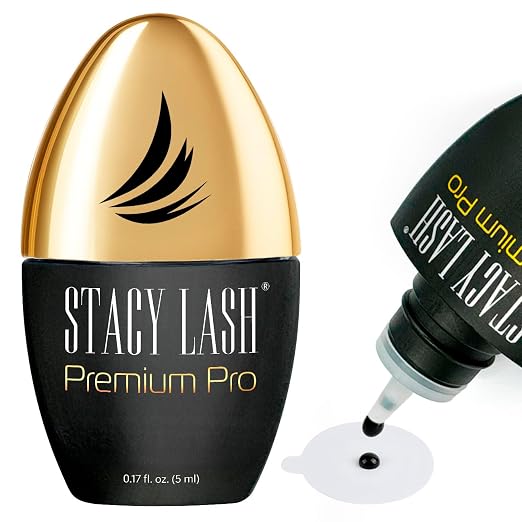 STACY LASH Premium Pro Eyelash Extension Glue 5ml 0.17 fl. oz./ Upgraded Low by StacyLash