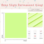 Tintnut Boho Permanent Vinyl 8 Sheets 12''x10'' Lunar Green Adhesive Vinyl | - Image 2