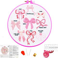 Pink Bowknot Embroidery Kits for Beginners Adults, Cute Hand Embroidery Starter by Unknown