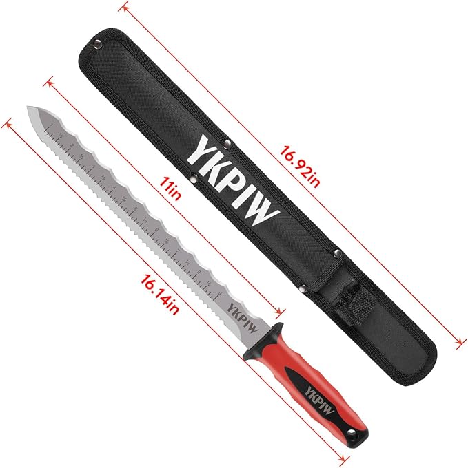 Insulation Knife with Measuring Scale, Stainless Steel Double-Sided Serrated - Image 7