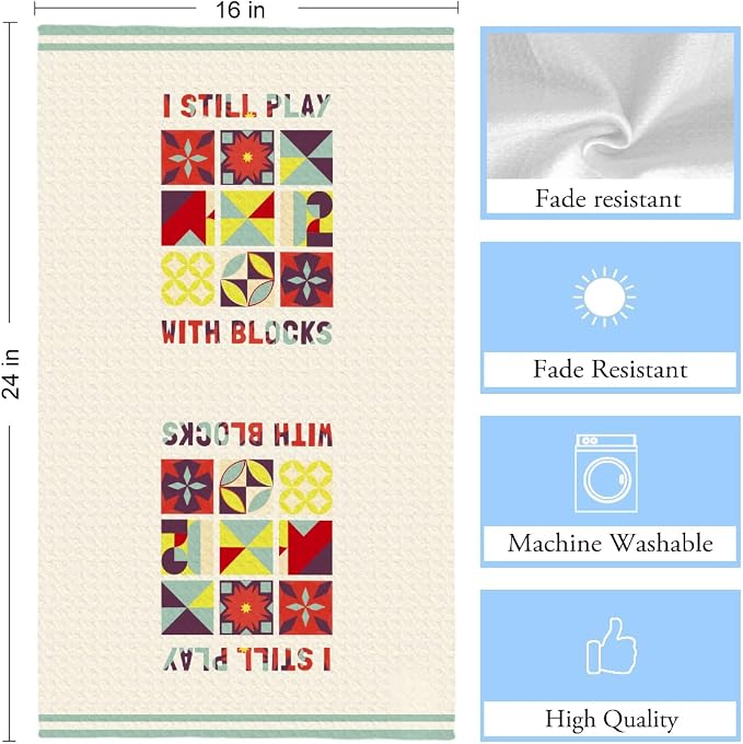 Quilters Gifts Kitchen Towels, Sewing Quilting Lovers Gifts Kitchen Towels - Image 2