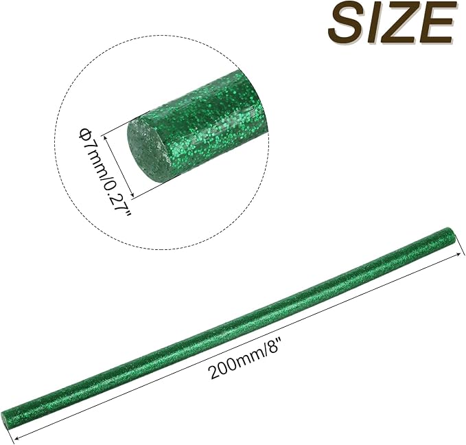 uxcell 30pcs Full Size Hot Glue Gun Sticks 8-inch x 0.27-inch High Sticky Small - Image 2