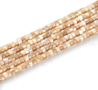 160pcs 4x2mm Natural Brown Mother of Pearl Shell Heishi Disc Flat-Rondelle by LIFAVOVY