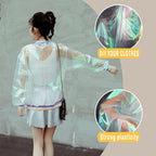 11 Yard Long White Iridescent Organza Fabric - Image 5