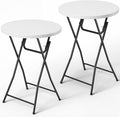 Folding Table 2 Pack, 32 Inch Foldable Cocktail Bar, High Top Round Folding Bar by FoldingFurniture