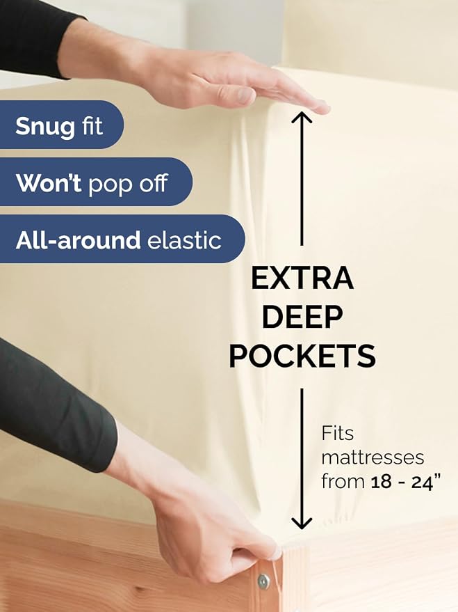 Extra Deep Full Fitted Sheet - Image 2