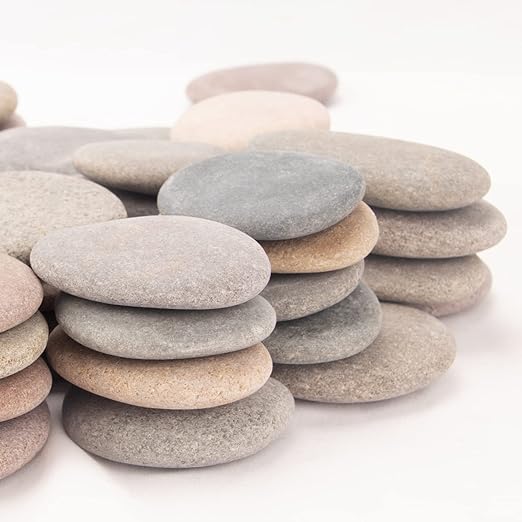 Painting Rocks, 2.23"-3.68" River Rocks, Flat Stones by CFKJ