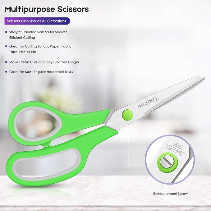 Scissors Bulk Set of 60-Pack, Taotree 8"Scissors All Purpose Heavy Duty | Sharp - Image 3