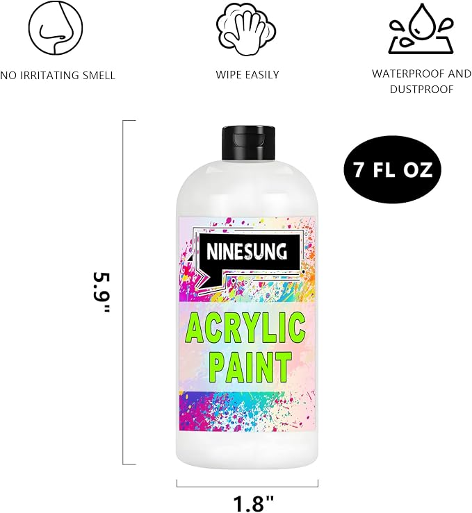 White Acrylic Paint | 7 Fl.oz Acrylic Paints - Image 2