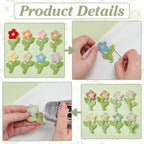 FINGERINSPIRE 32PCS Crochet Flowers Appliques - Image 3