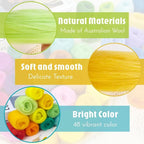 IcosaMro Needle Felting Kit 48 Color Wool Roving - Image 3