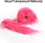 Shaggy Plush Faux Fur Fabric Precut Strips Rose Red Fur Fluffy Fuzzy Craft Fur - Image 2