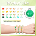 DUQGUHO 8mm Red Yellow and Green Beads - Image 4