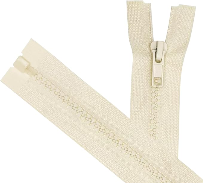 ANPURZII 2PCS #5 54 Inch Beige Separating Jacket Zippers by Unknown