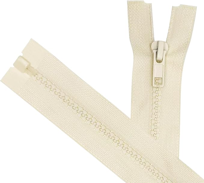 ANPURZII 2PCS #5 31 Inch Beige Separating Jacket Zippers by Unknown
