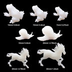 Woohome 7 PCS 3D Resin Mould Filler Casting Moulds, Mini Frog Snails Horse - Image 7