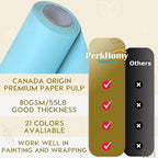 PerkHomy Light Blue Kraft Paper Roll 48" x 3 - Image 2