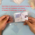 300 Pcs Kpop Photocard Sleeves Laser Flashing Card Sleeves Heart Star Glass - Image 4