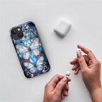 ZHEGAILIAN Case for iPhone 14 Plus, Stained Glass Butterfly Aesthetic Durable - Image 3