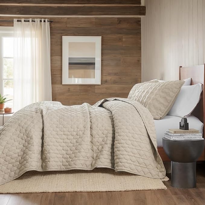 Beige Quilt Queen Size Bedding Sets - Image 5