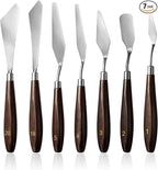 7Pcs Spatula Palette Knife Painting Knife Set Stainless Steel Drawing Scraper by Unknown