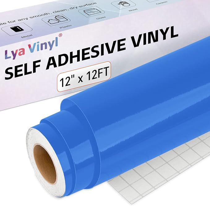 Lya Vinyl Glossy Blue Permanent Vinyl Roll by LyaVinyl