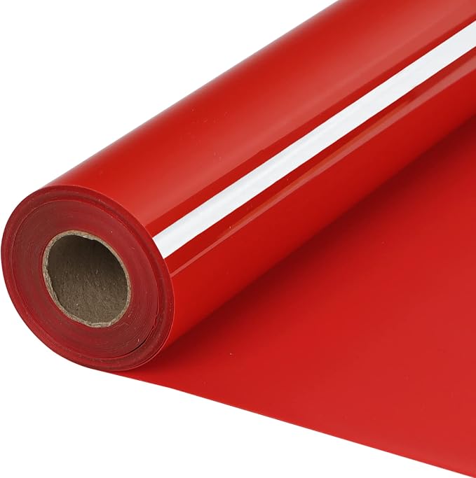 HTVVETUR Red HTV Iron on Vinyl 12Inch by 35ft Heat Transfer Vinyl by HTVVETUR
