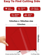 Heat Transfer Vinyl Bundle: 16 Pack 12" x 10" Red Heat Transfer Vinyl T-Shirt - Image 4