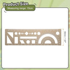 HARFINGTON Multifunctional Geometric Rulers 15cm Metric and SAE Aluminum - Image 2
