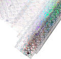 HYANG Transparent Fan PVC Super Clear Holographic Vinyl Faux Leather Sheets 1 by HYANGHAVEPUPVCALLLEATHER