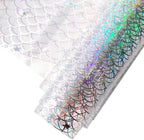 HYANG Transparent Fan PVC Super Clear Holographic Vinyl Faux Leather Sheets 1 by HYANGHAVEPUPVCALLLEATHER